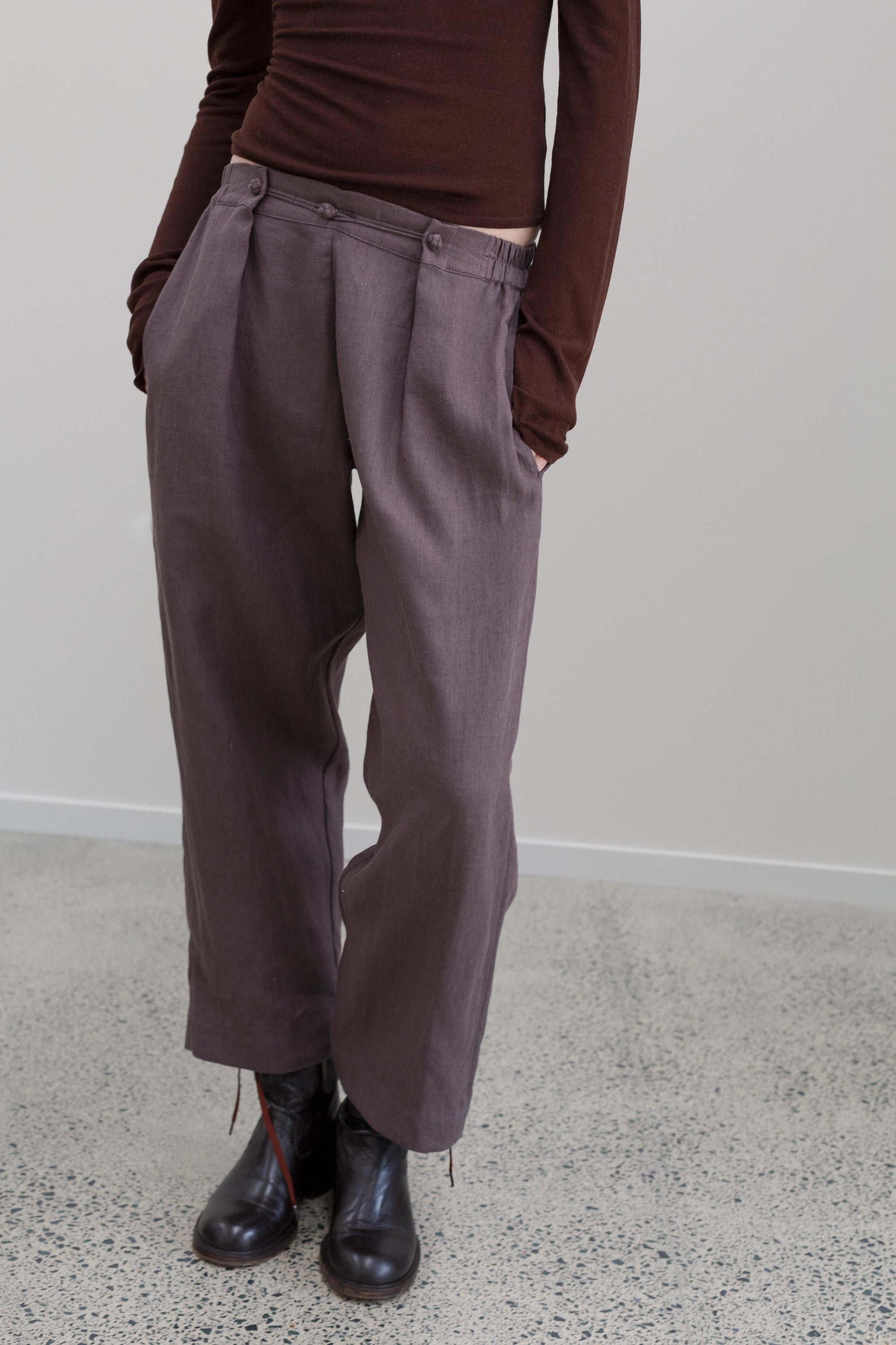 Garden Linen Pants - Ash