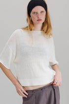Maria Linen Top - White