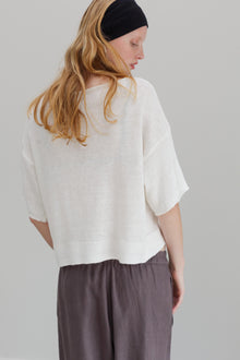Maria Linen Top - White