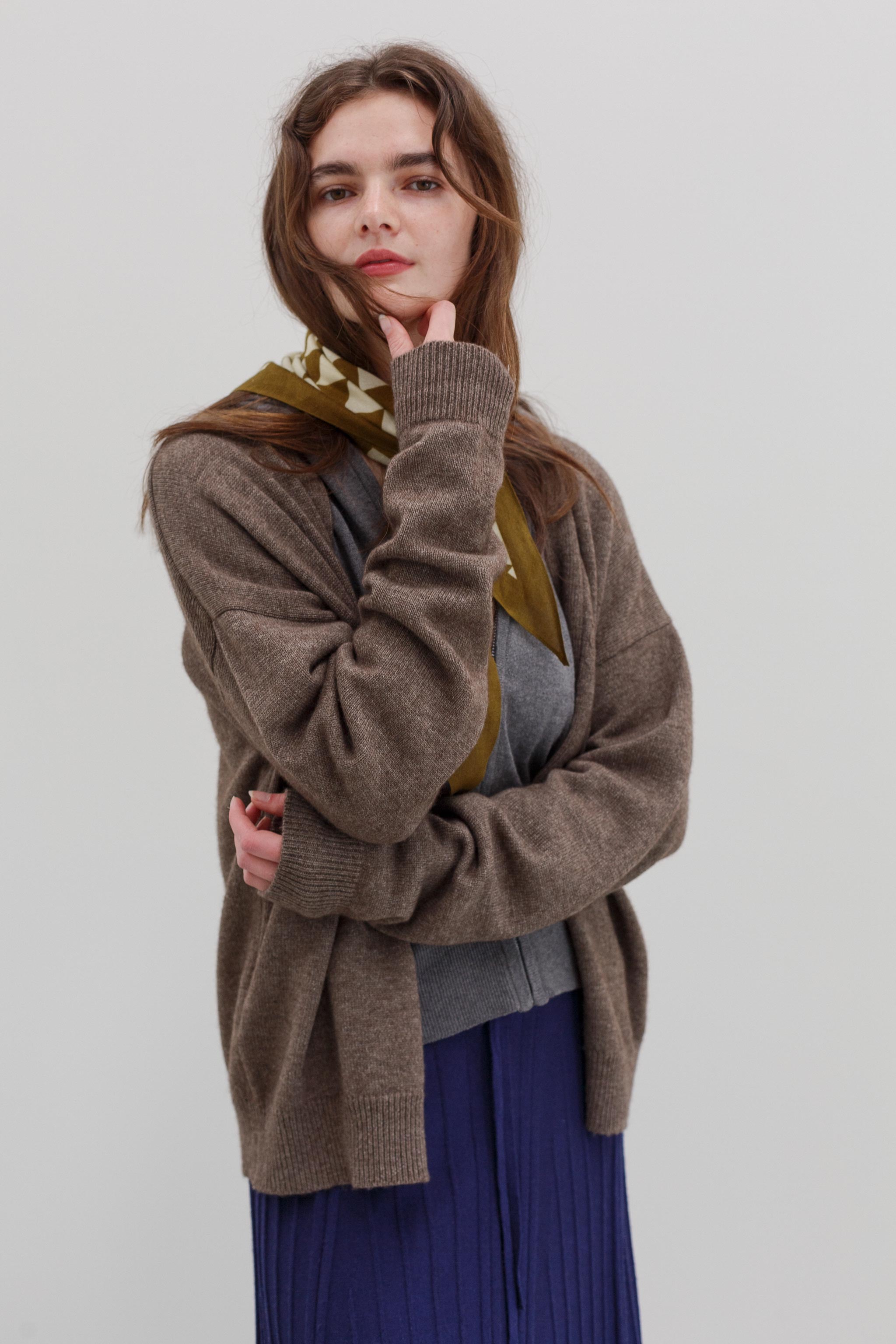 Aida Yak Cardigan - Bark