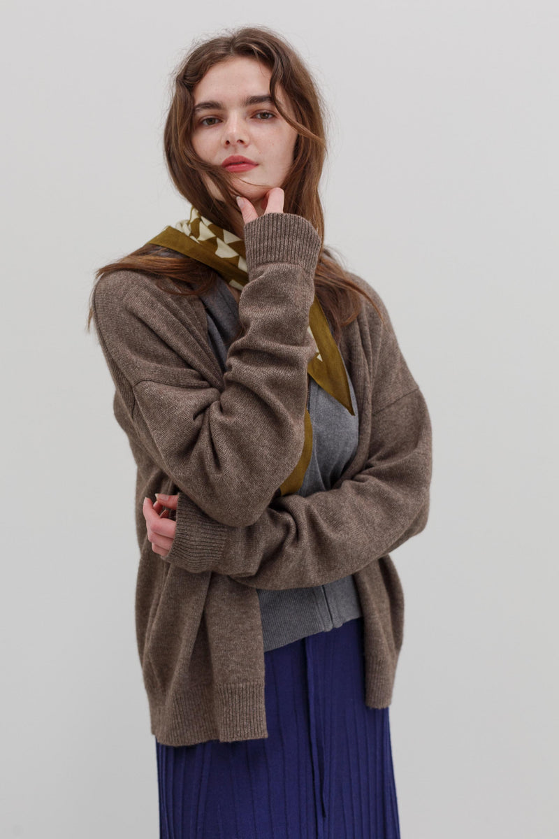 Aida Yak Cardigan - Bark