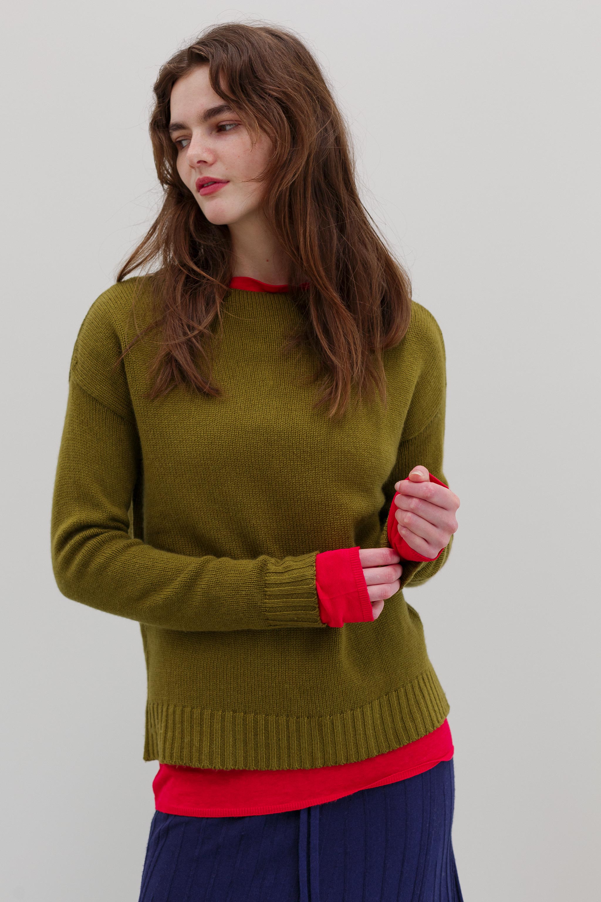 Ome Cashmere Jumper - Deep Chartreuse