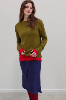 Ome Cashmere Jumper - Deep Chartreuse