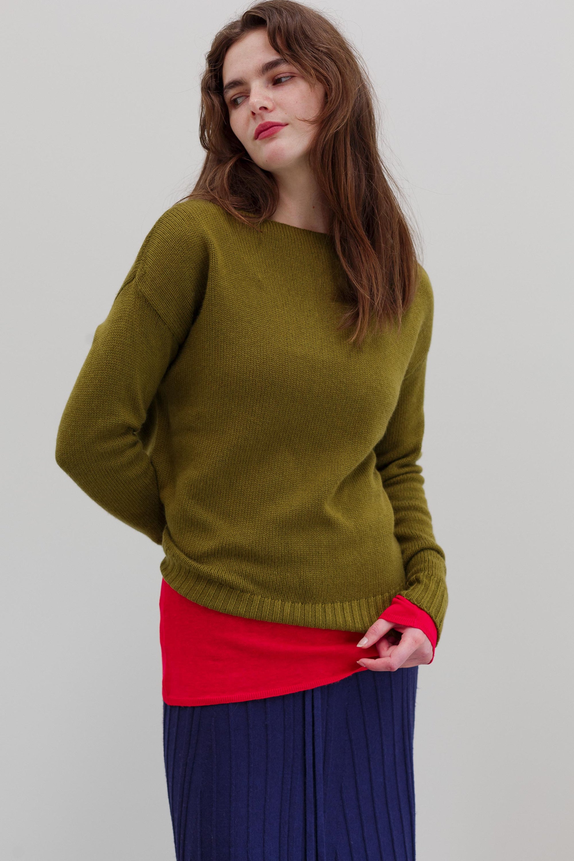 Ome Cashmere Jumper - Deep Chartreuse