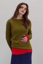 Ome Cashmere Jumper - Deep Chartreuse