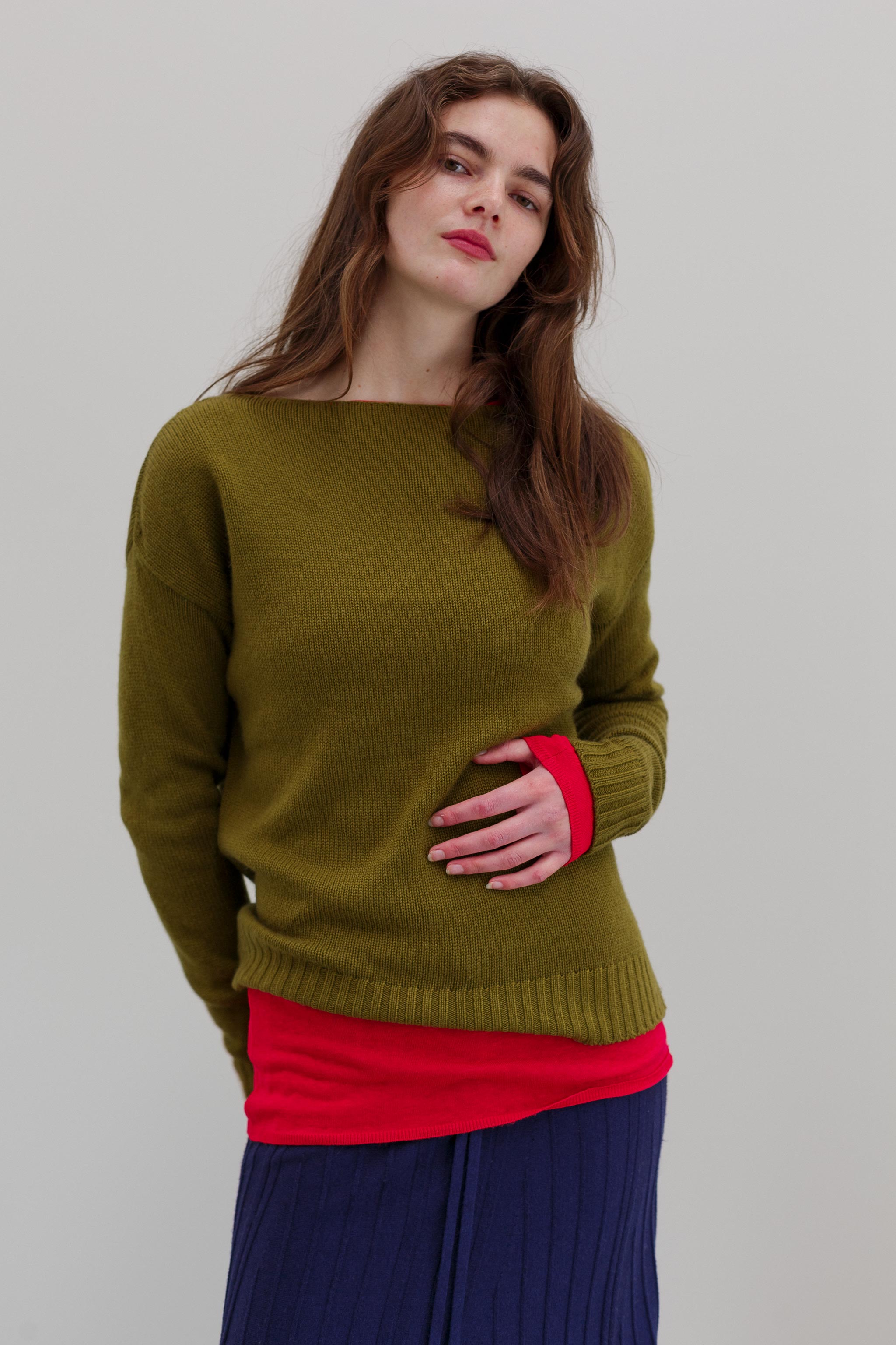 Ome Cashmere Jumper - Deep Chartreuse
