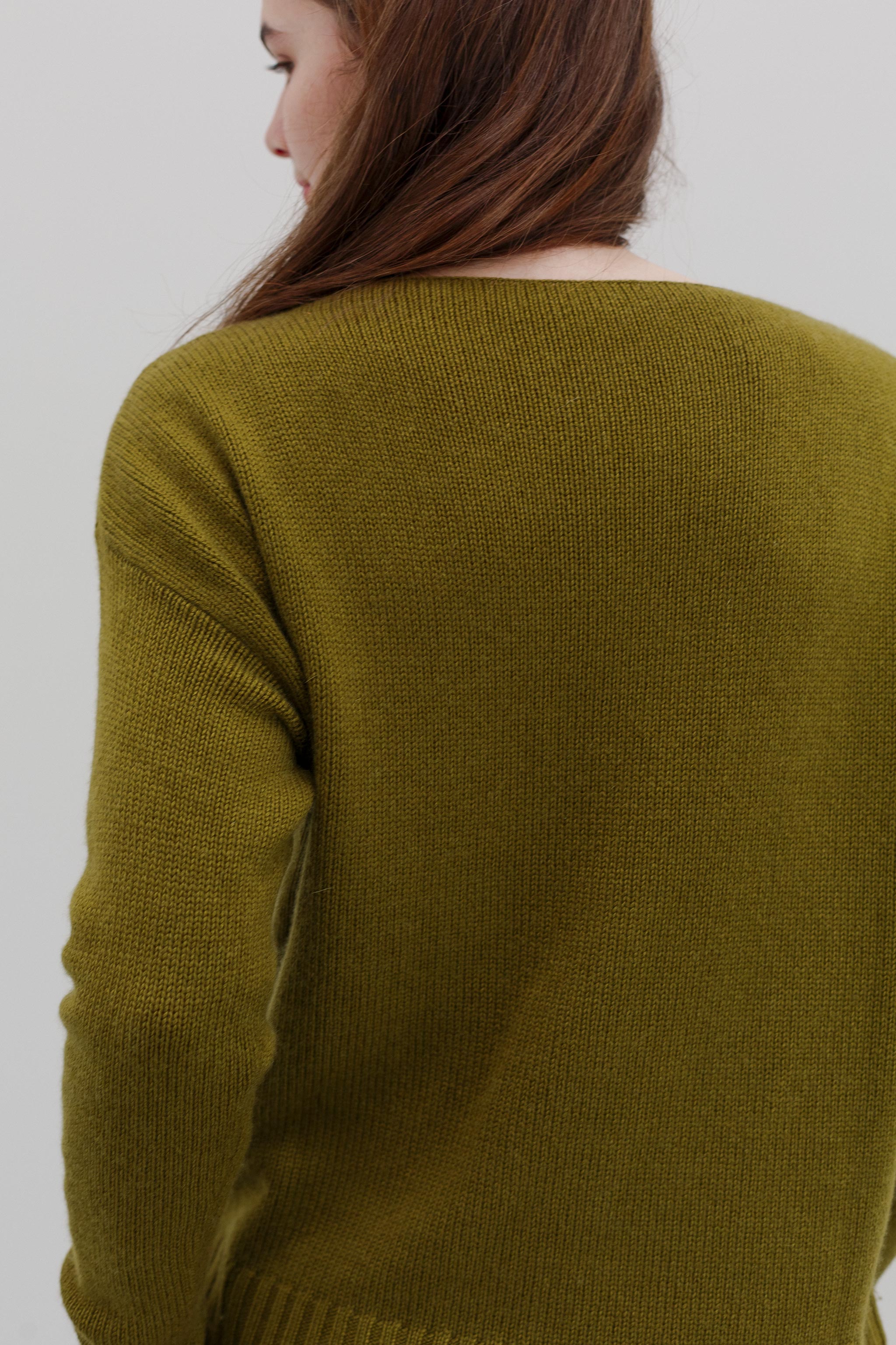 Ome Cashmere Jumper - Deep Chartreuse