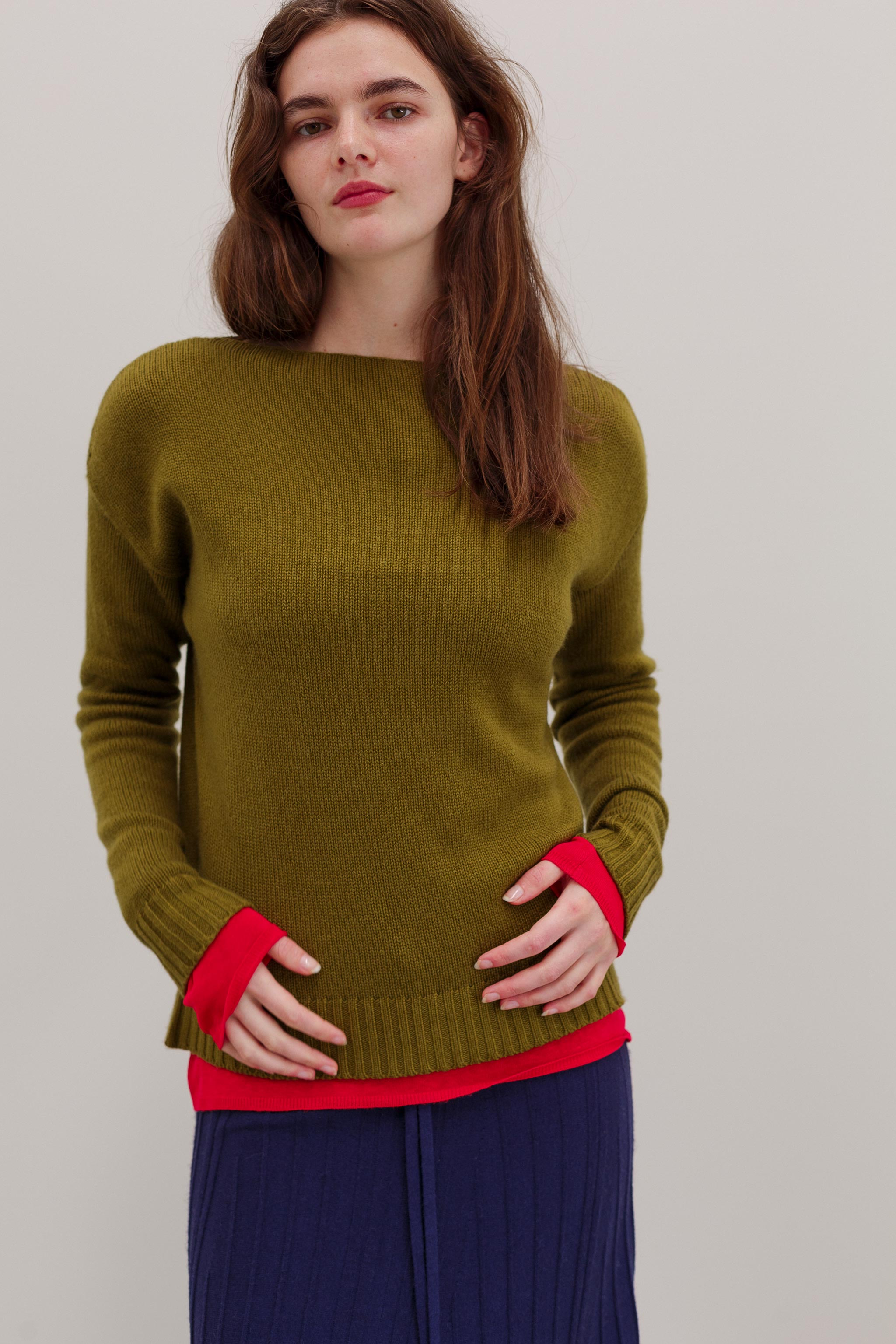 Ome Cashmere Jumper - Deep Chartreuse