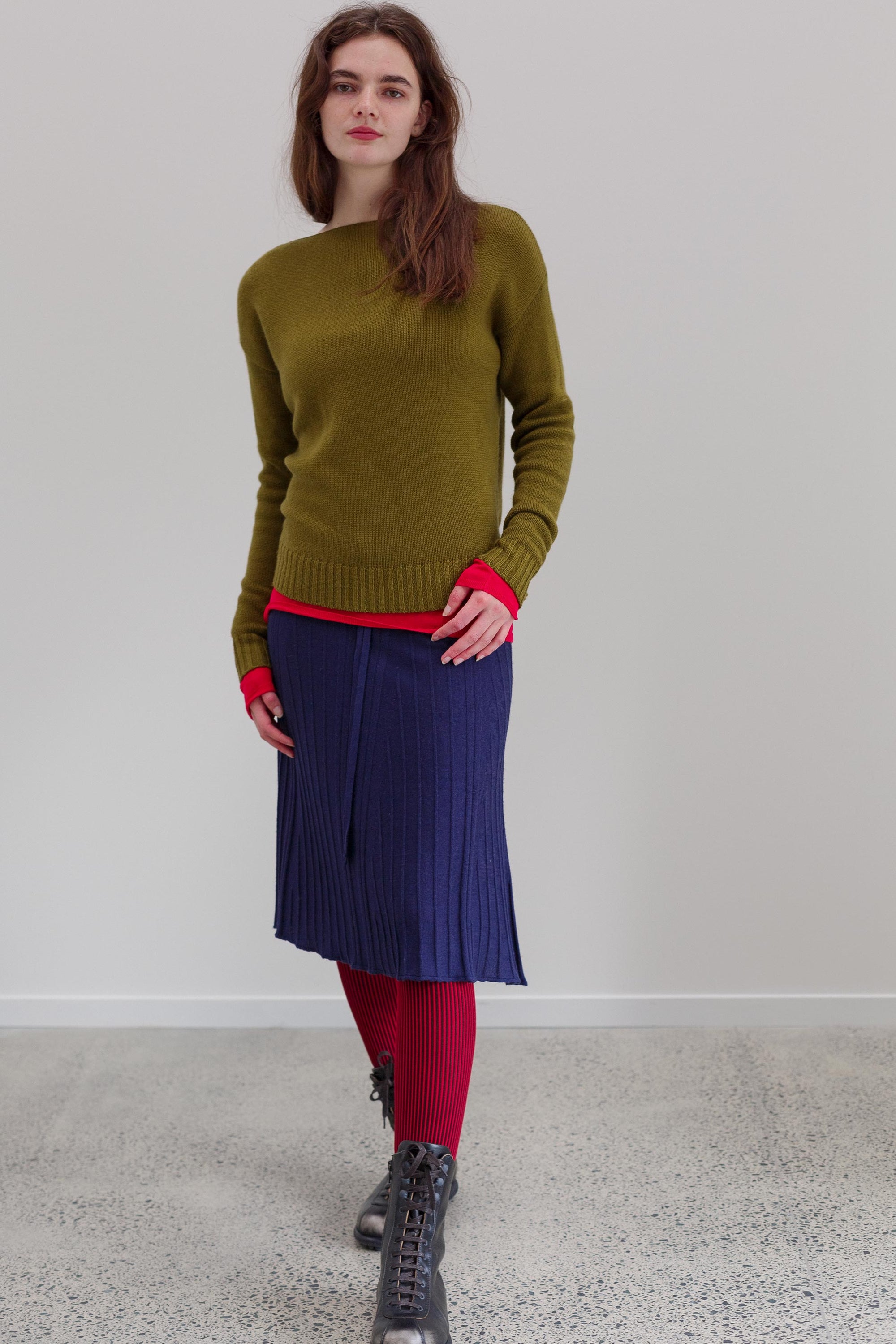 Ome Cashmere Jumper - Deep Chartreuse