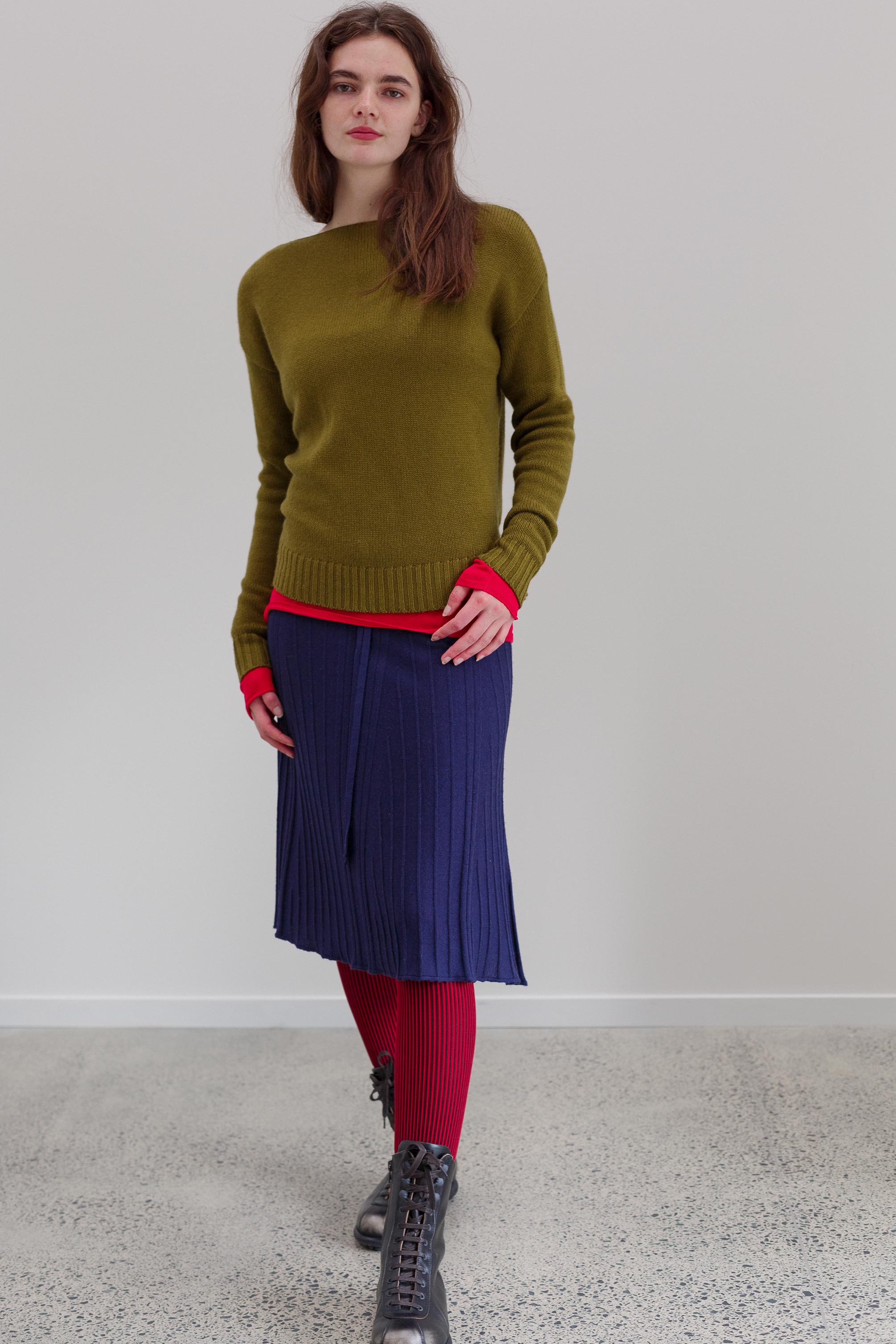Ome Cashmere Jumper - Deep Chartreuse