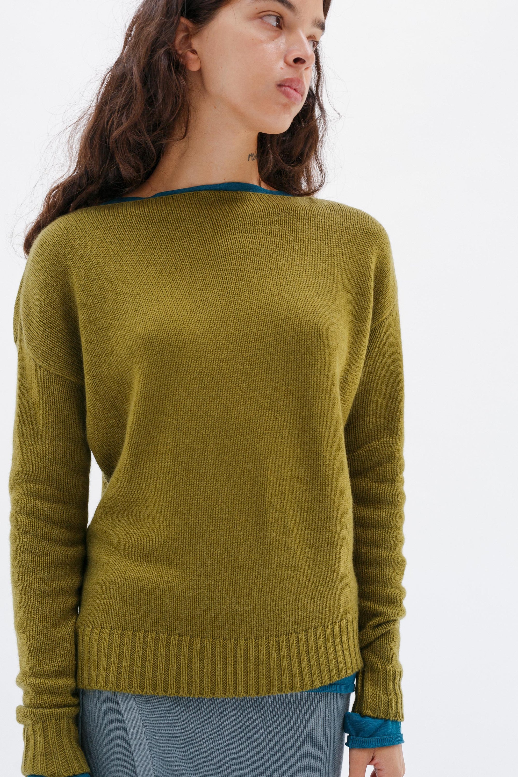 Ome Cashmere Jumper - Olive Oil