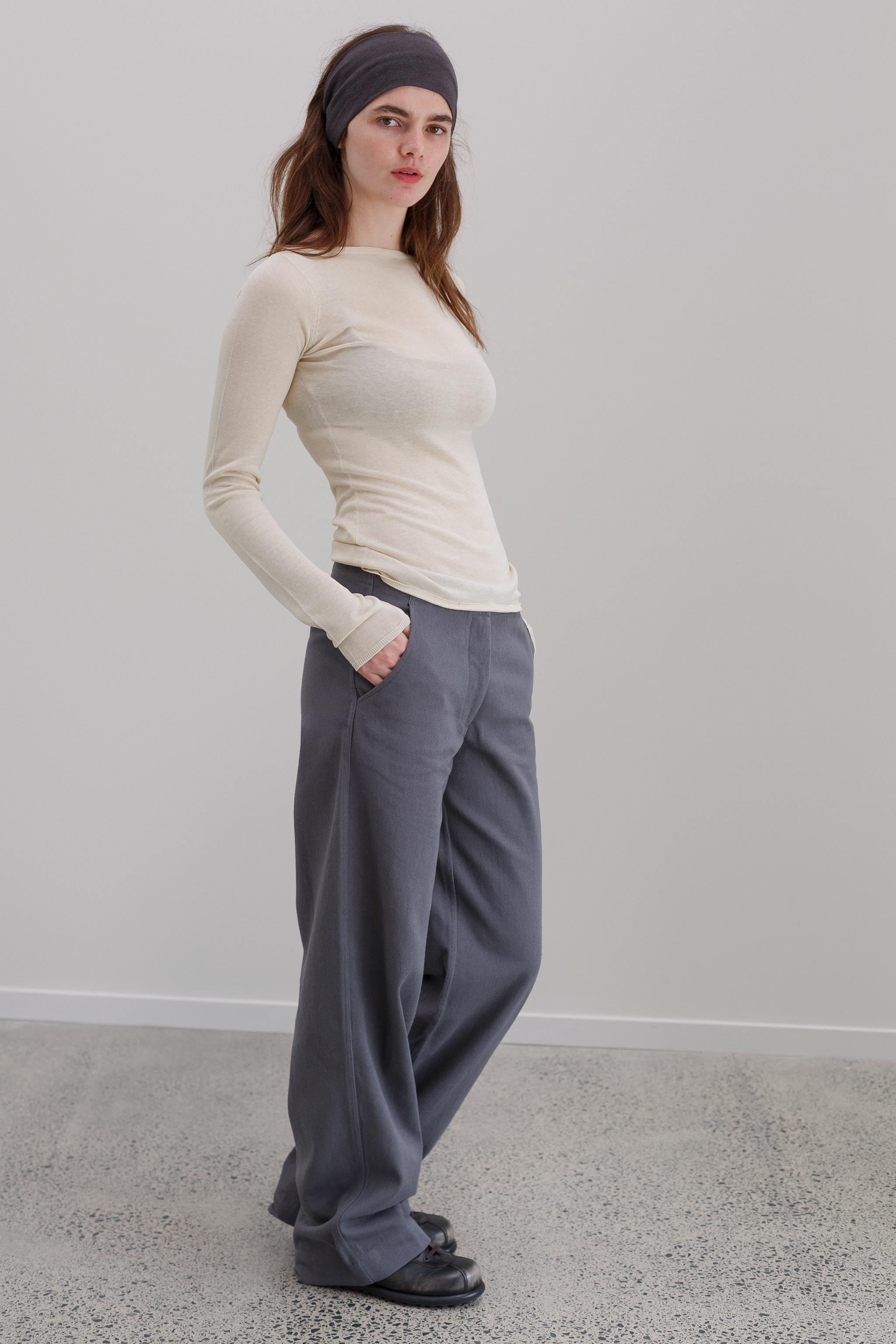 Leeway Linen Pants - Greystone