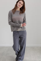 Girl Band Cashmere Cotton Jumper - Marl Grey