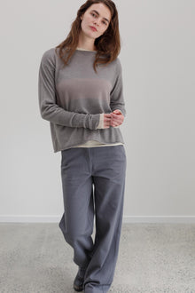 Girl Band Cashmere Cotton Jumper - Marl Grey