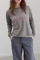 Girl Band Cashmere Cotton Jumper - Marl Grey