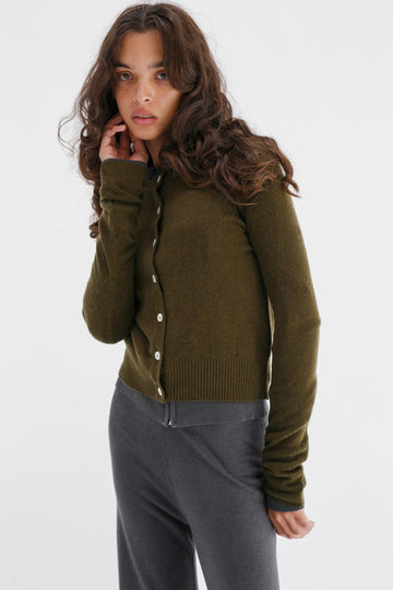 Iris Cashmere Cardigan - Seaweed