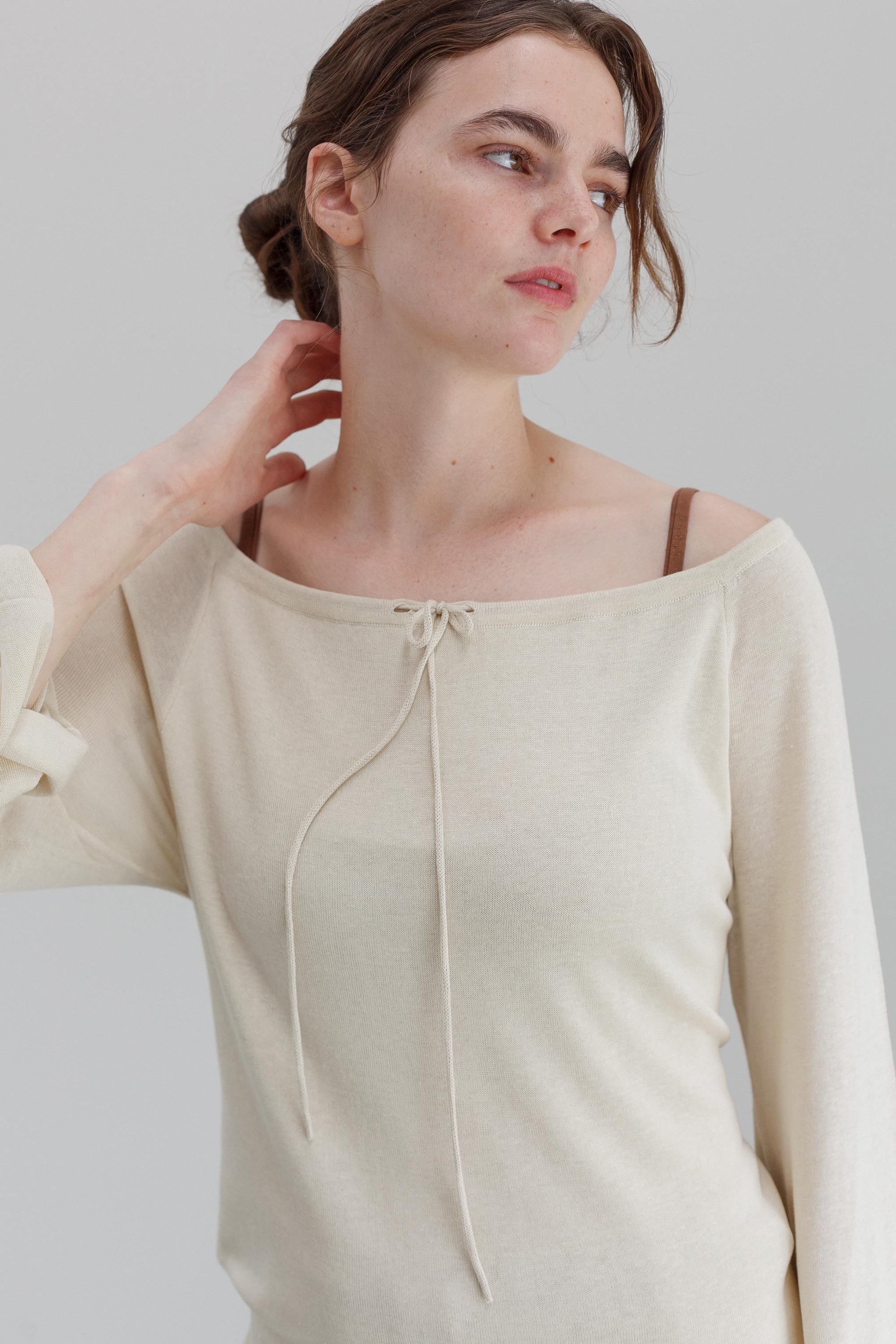 Amelon Silk Top - Cream