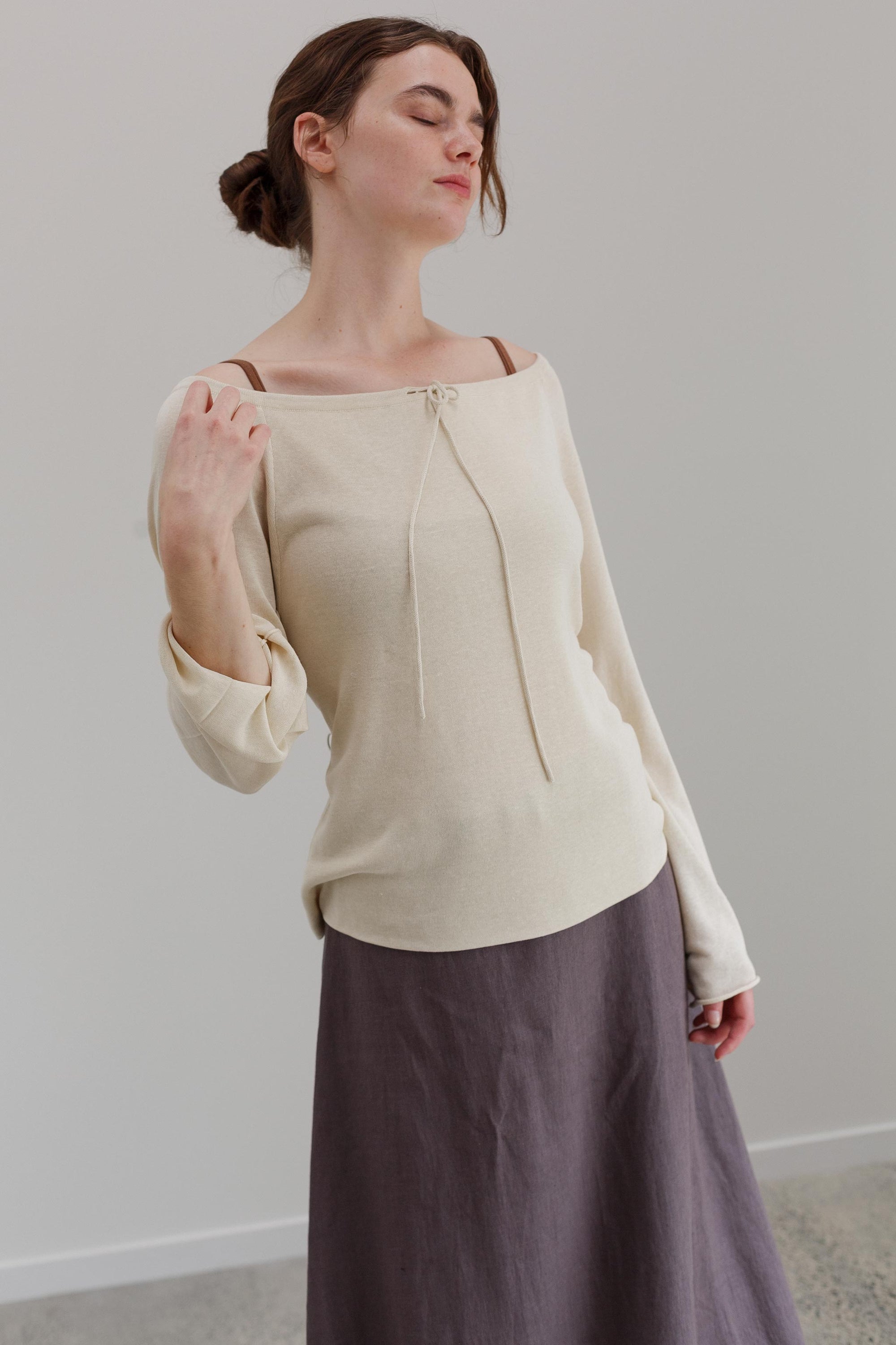 Amelon Silk Top - Cream