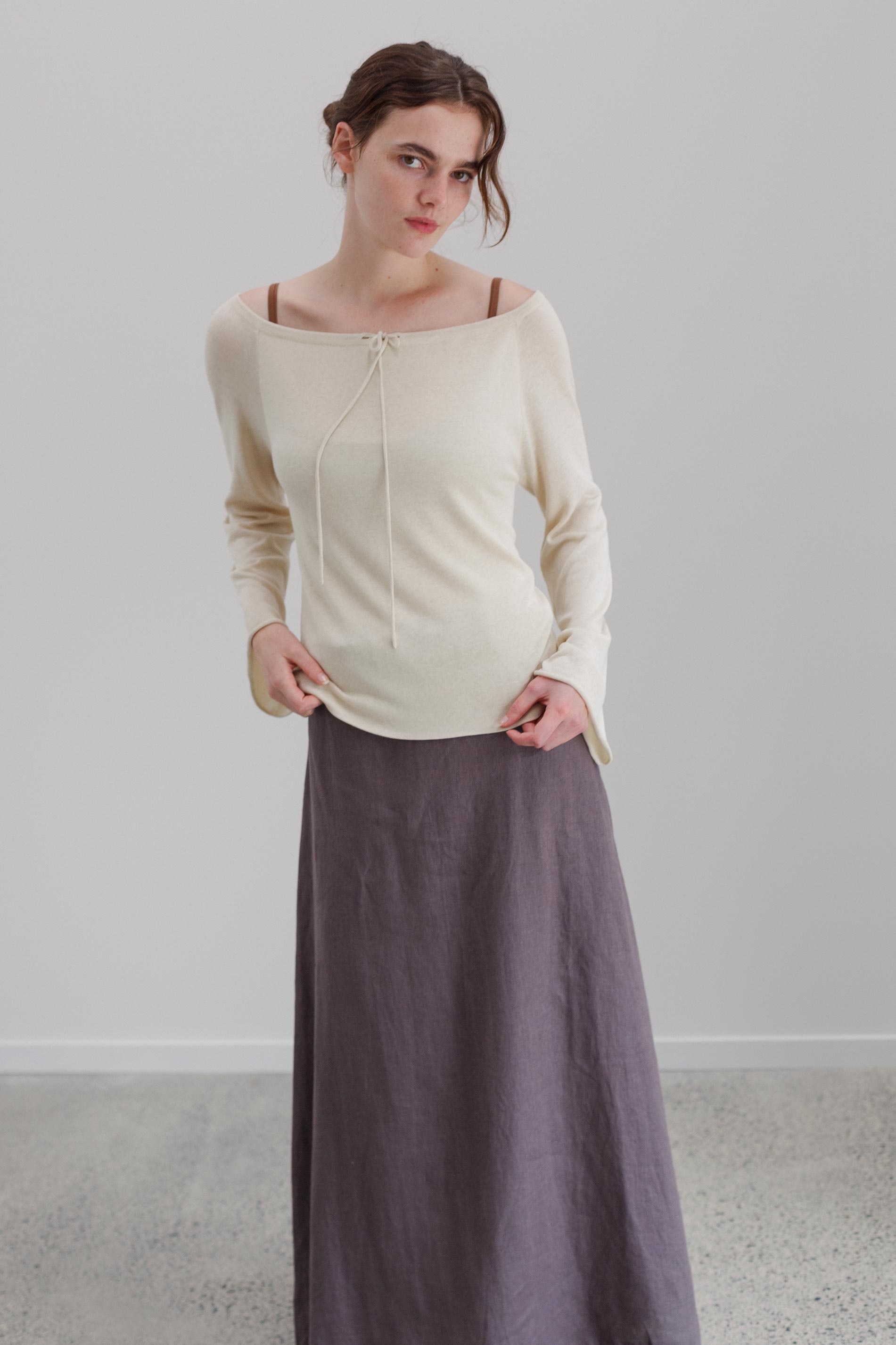 Amelon Silk Top - Cream