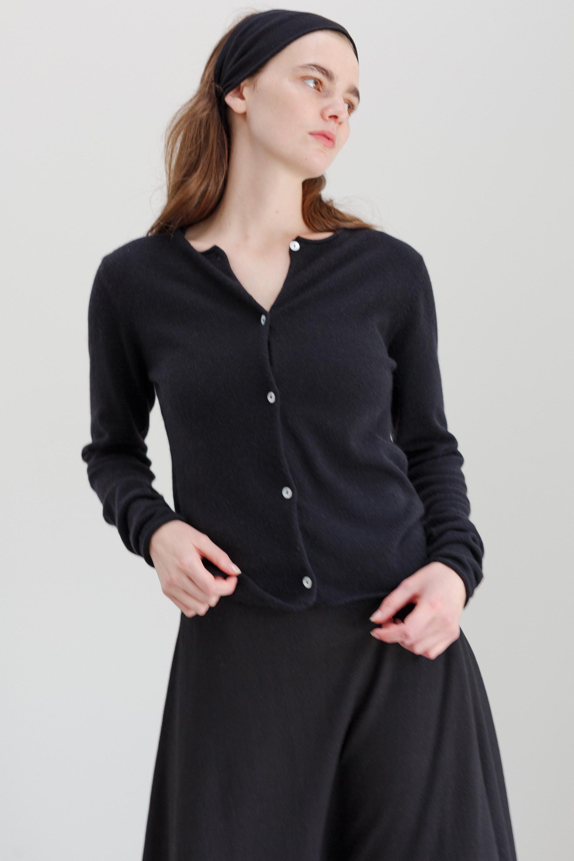 Chimes Merino Cardigan - Black