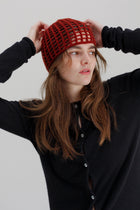Crochet Cashmere Cap - Red Oxide