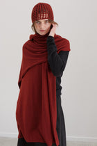Crochet Cashmere Cap - Red Oxide