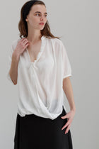 Rose Petal Tencel Blouse - White