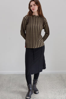 Napoleon Silk Top - Distressed Stripe