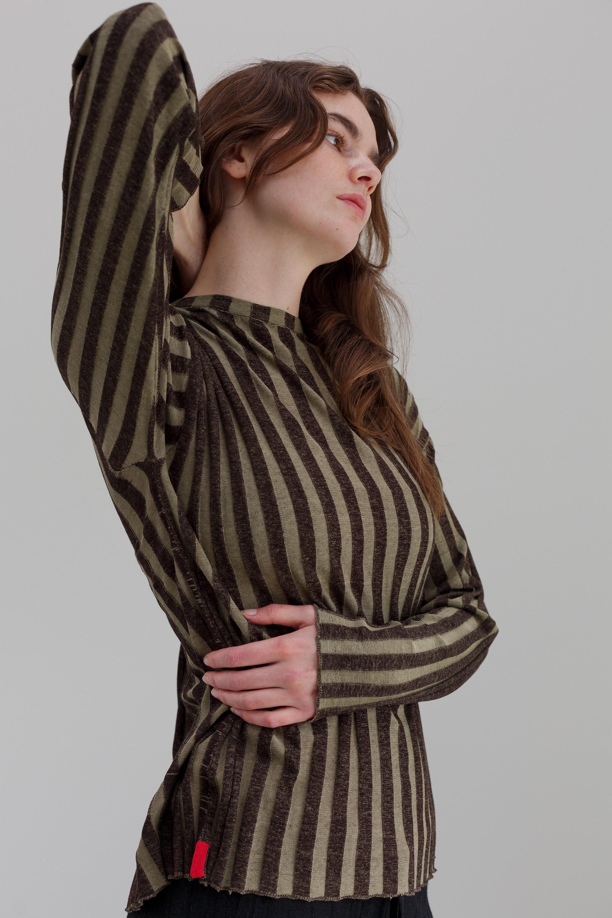 Napoleon Silk Top - Distressed Stripe