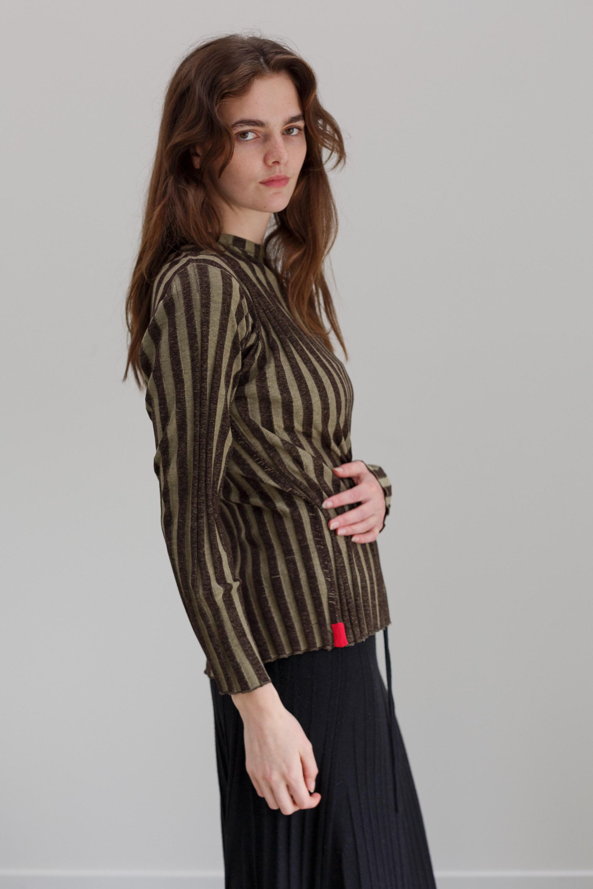 Napoleon Silk Top - Distressed Stripe