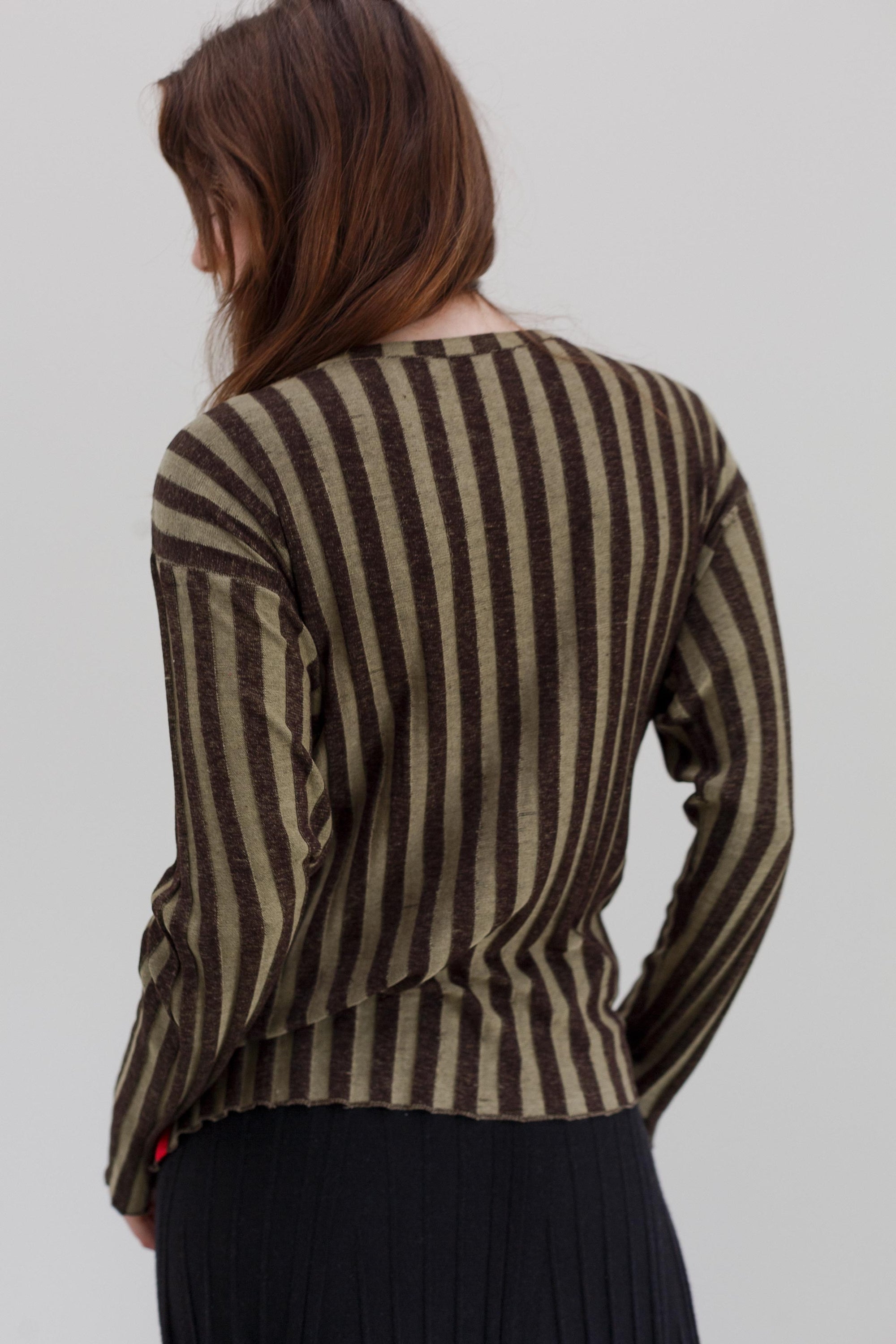 Napoleon Silk Top - Distressed Stripe