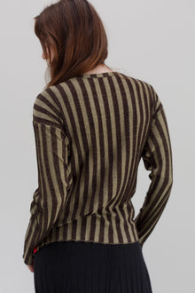 Napoleon Silk Top - Distressed Stripe