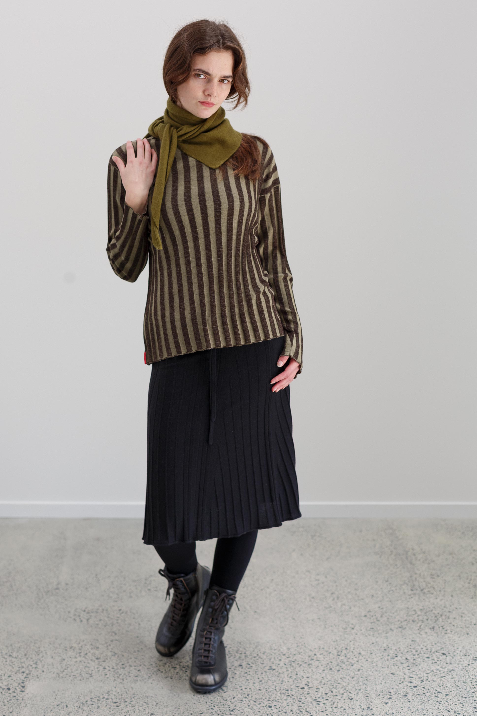 Napoleon Silk Top - Distressed Stripe
