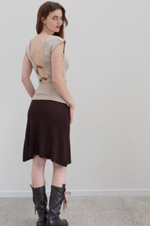 Cantella Silk Skirt - Coffee