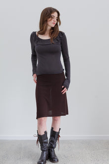 Flower Silk Top - Riverstone