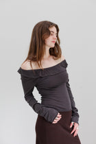Flower Silk Top - Riverstone