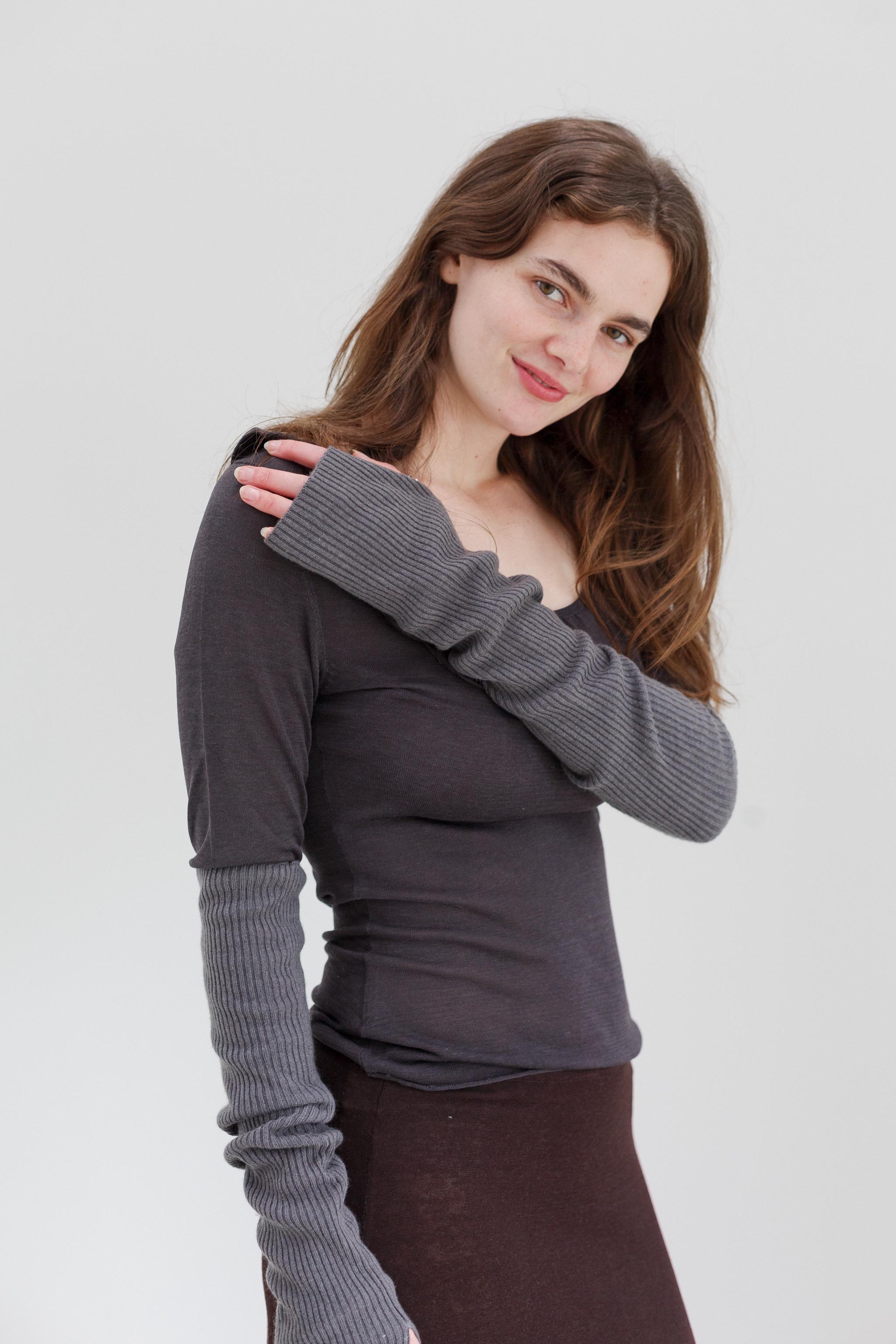 Deda Cashmere Gloves - Marl Grey