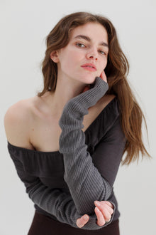 Deda Cashmere Gloves - Marl Grey