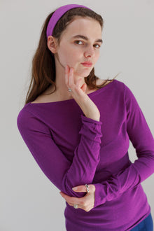 Rei Silk Cashmere Band - Deep Lilac