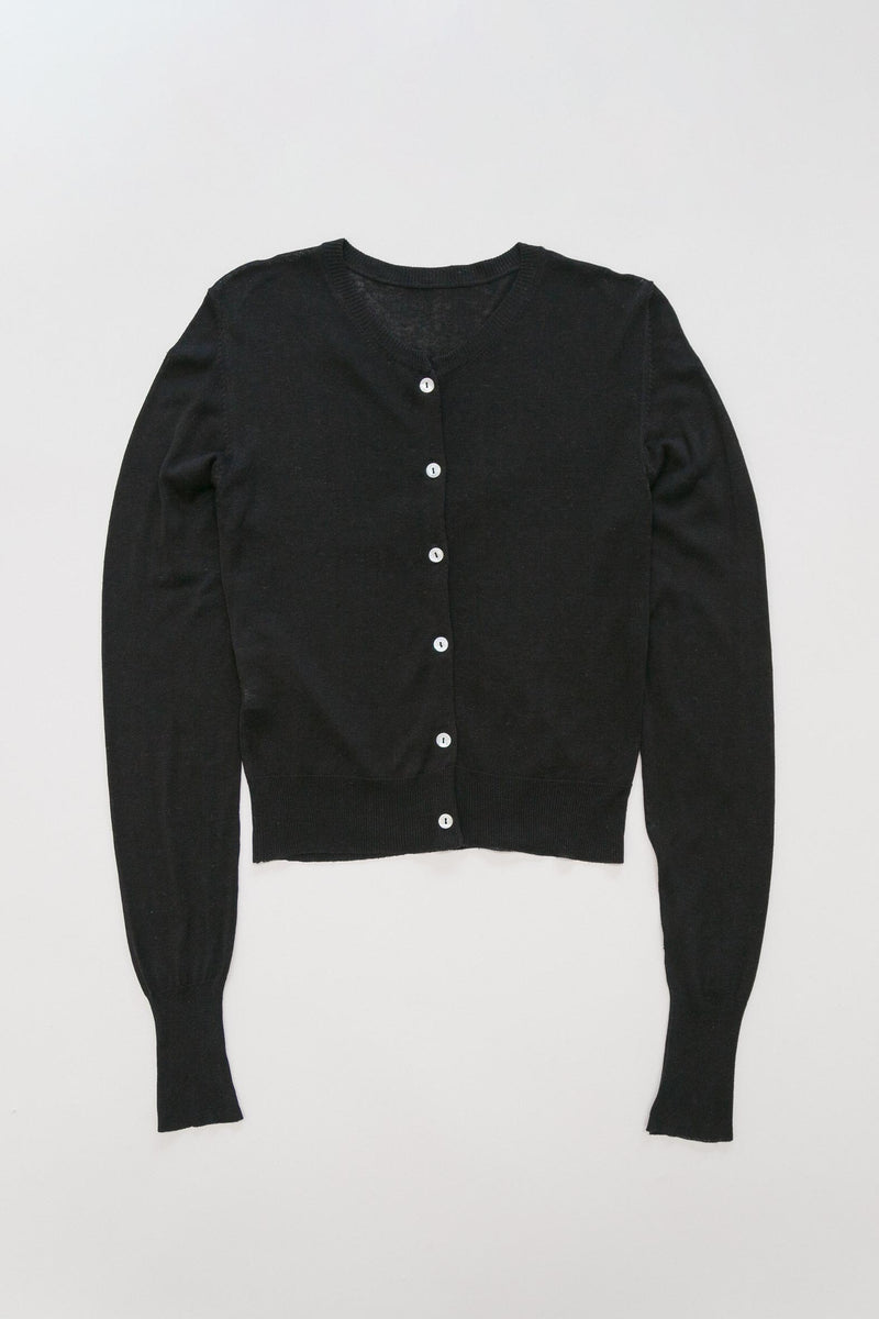Queenie Silk Cardigan - Black