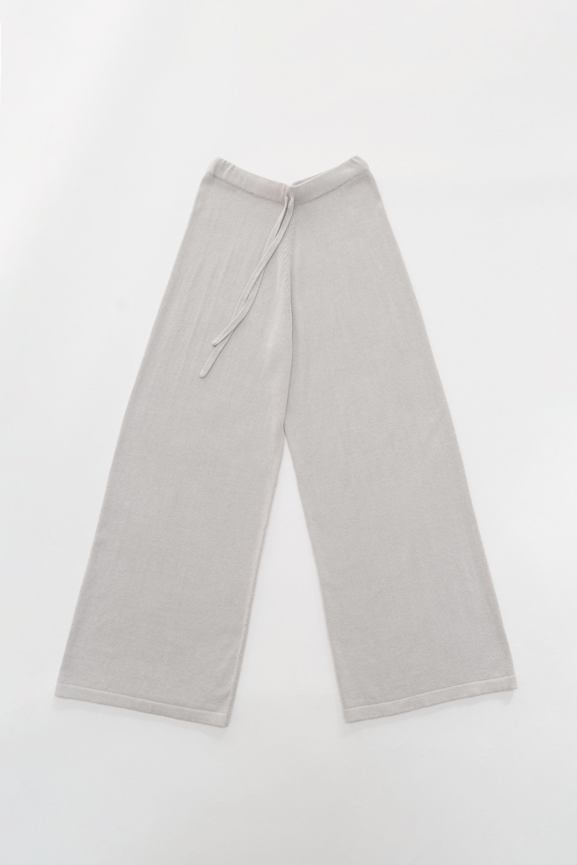 Haru Cashmere Cotton Pants - Silver