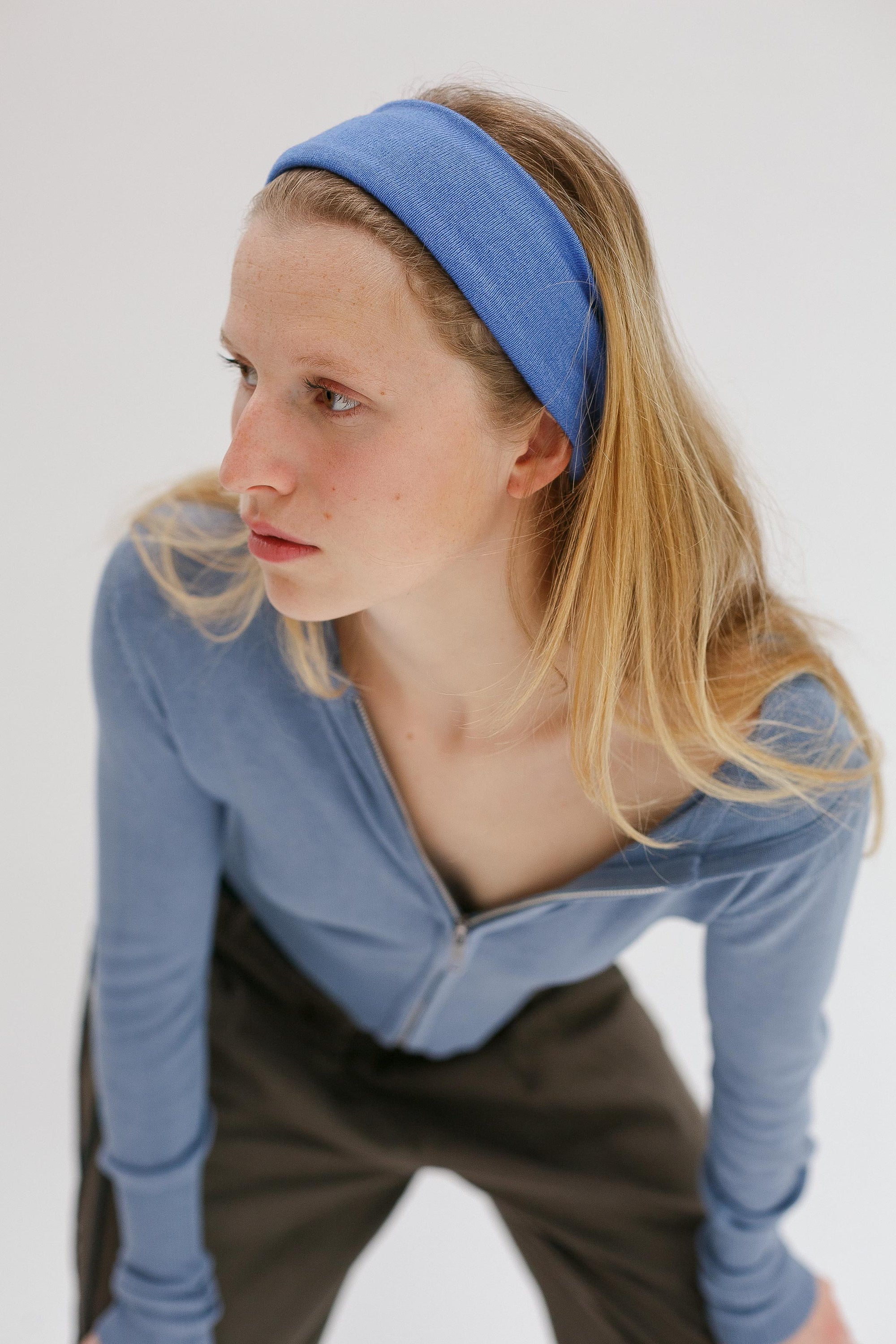 Rei Silk Cashmere Band - Daisy Blue