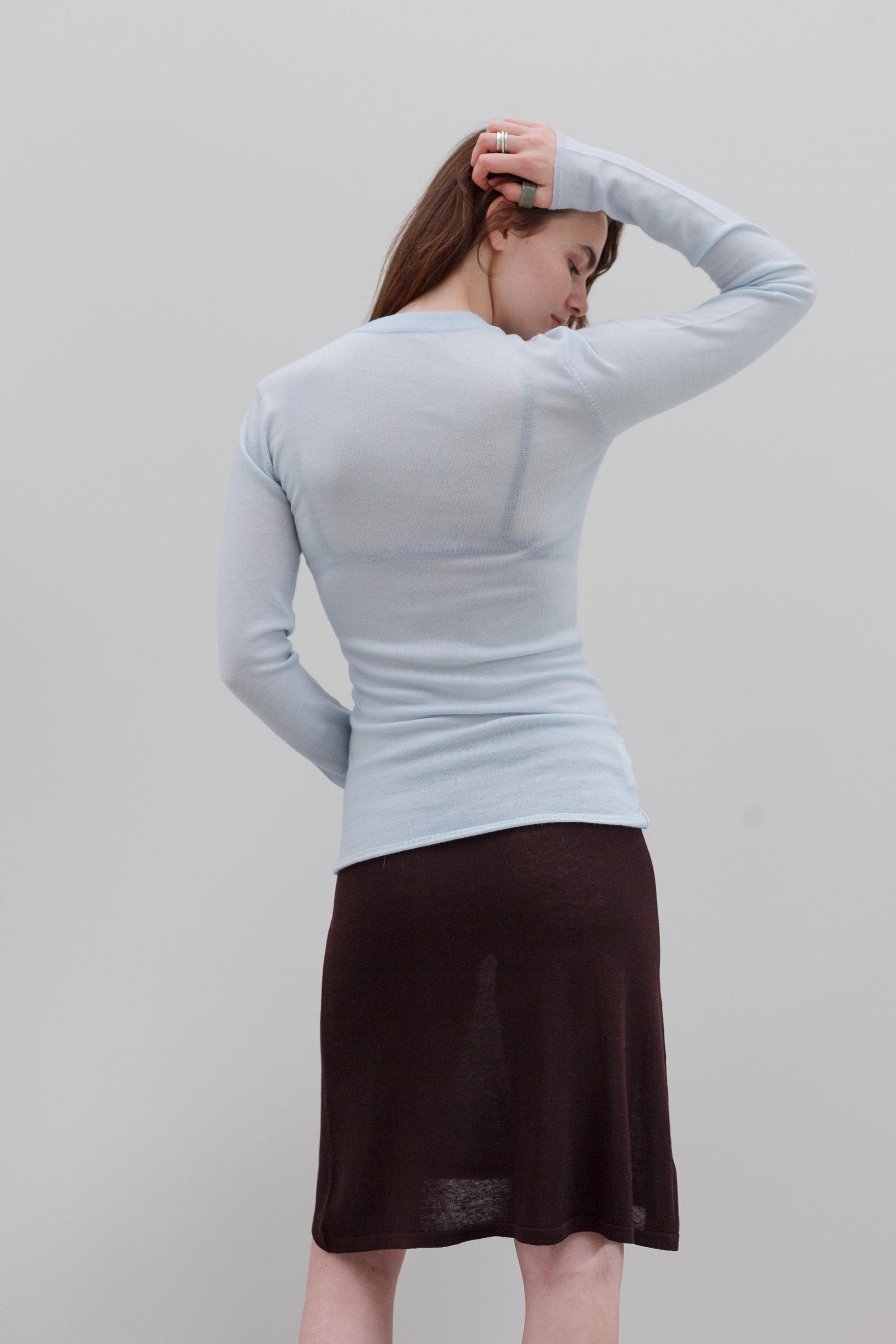 Cantella Silk Skirt - Coffee