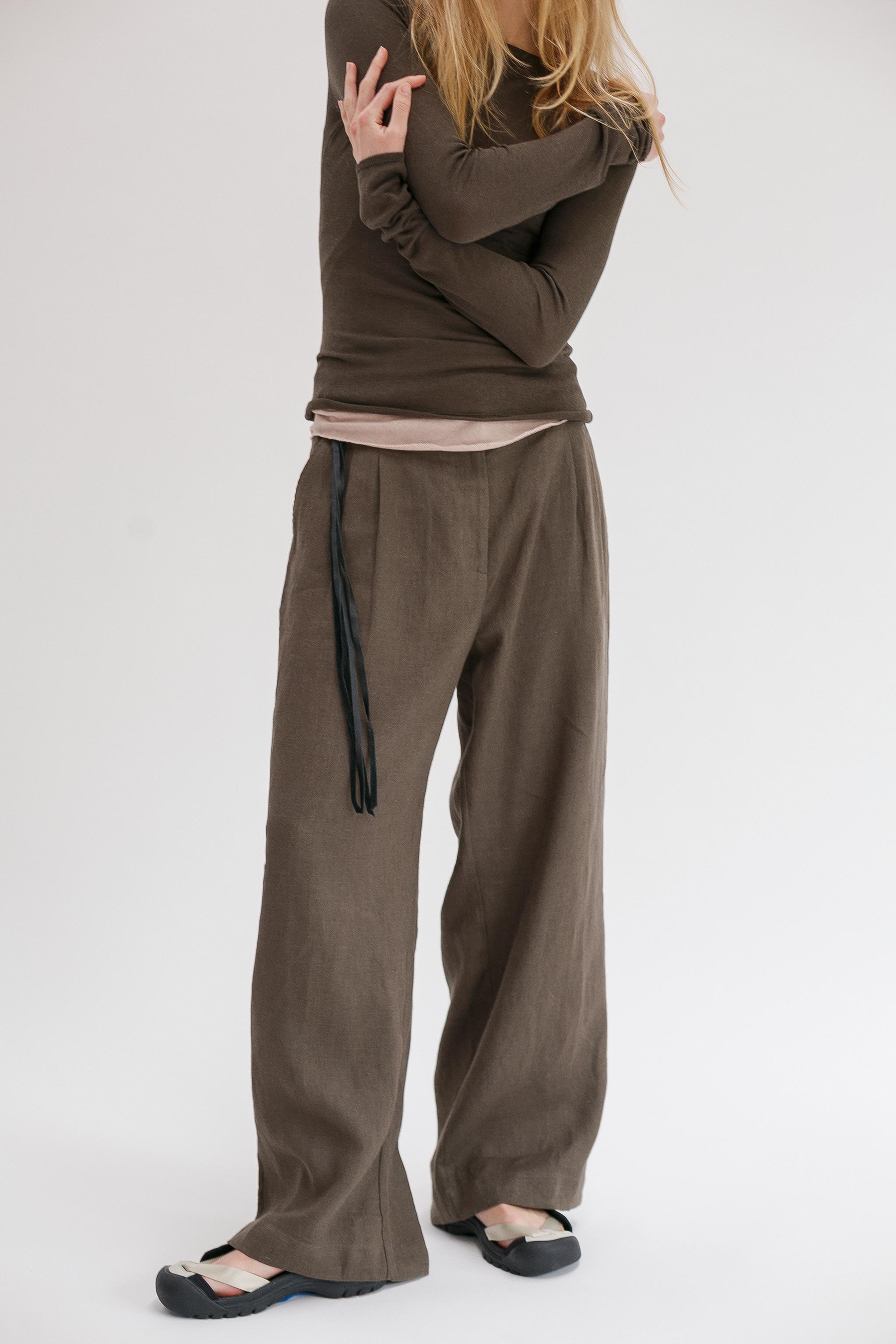 Maverick Linen Pants - Khaki