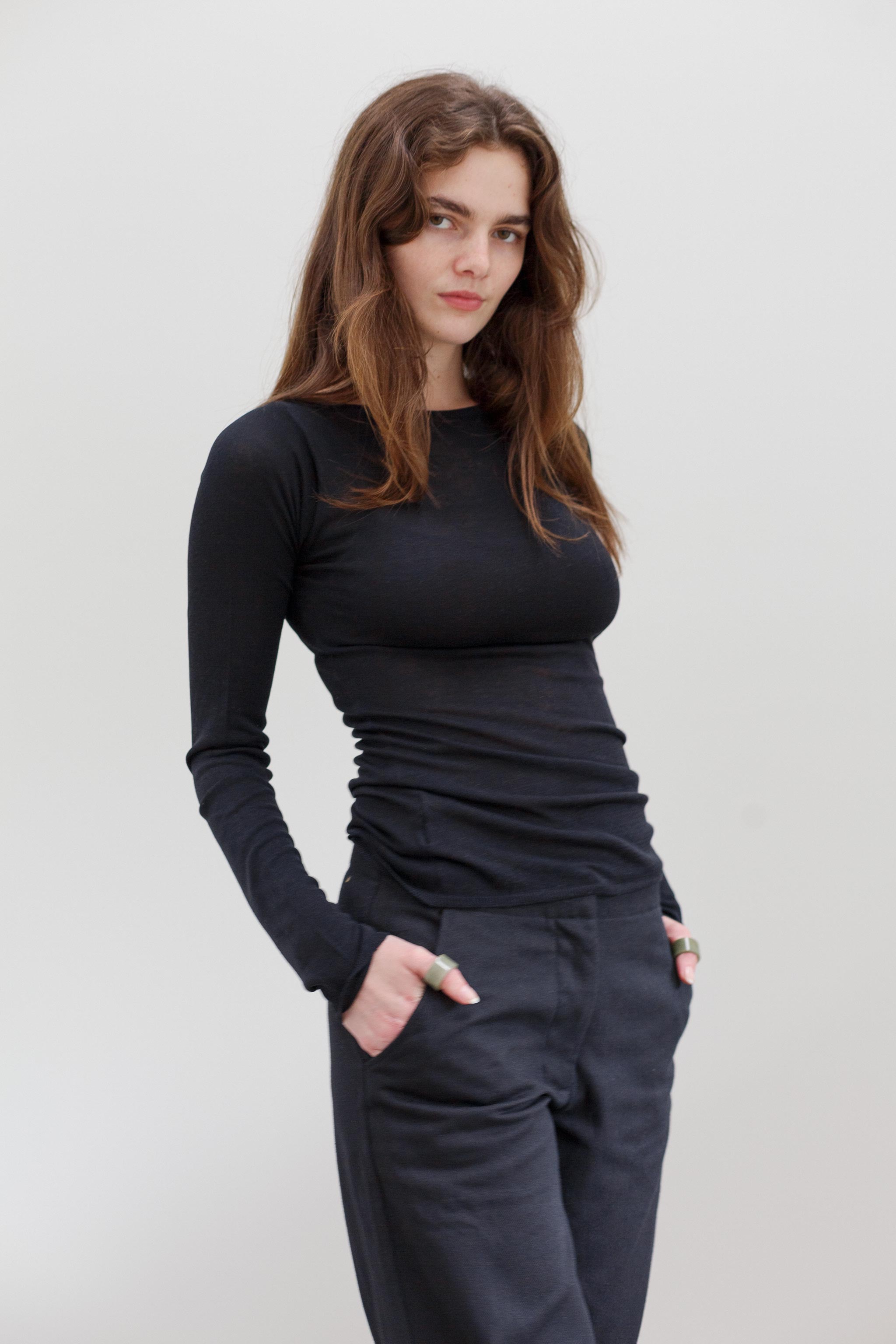 Onure Silk Top - Black