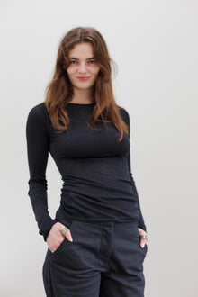 Onure Silk Top - Black