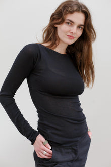 Onure Silk Top - Black