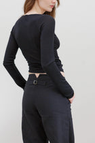Leeway Linen Pants - Black
