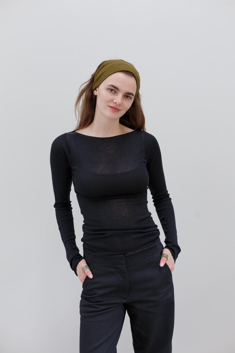 Onure Silk Top - Black