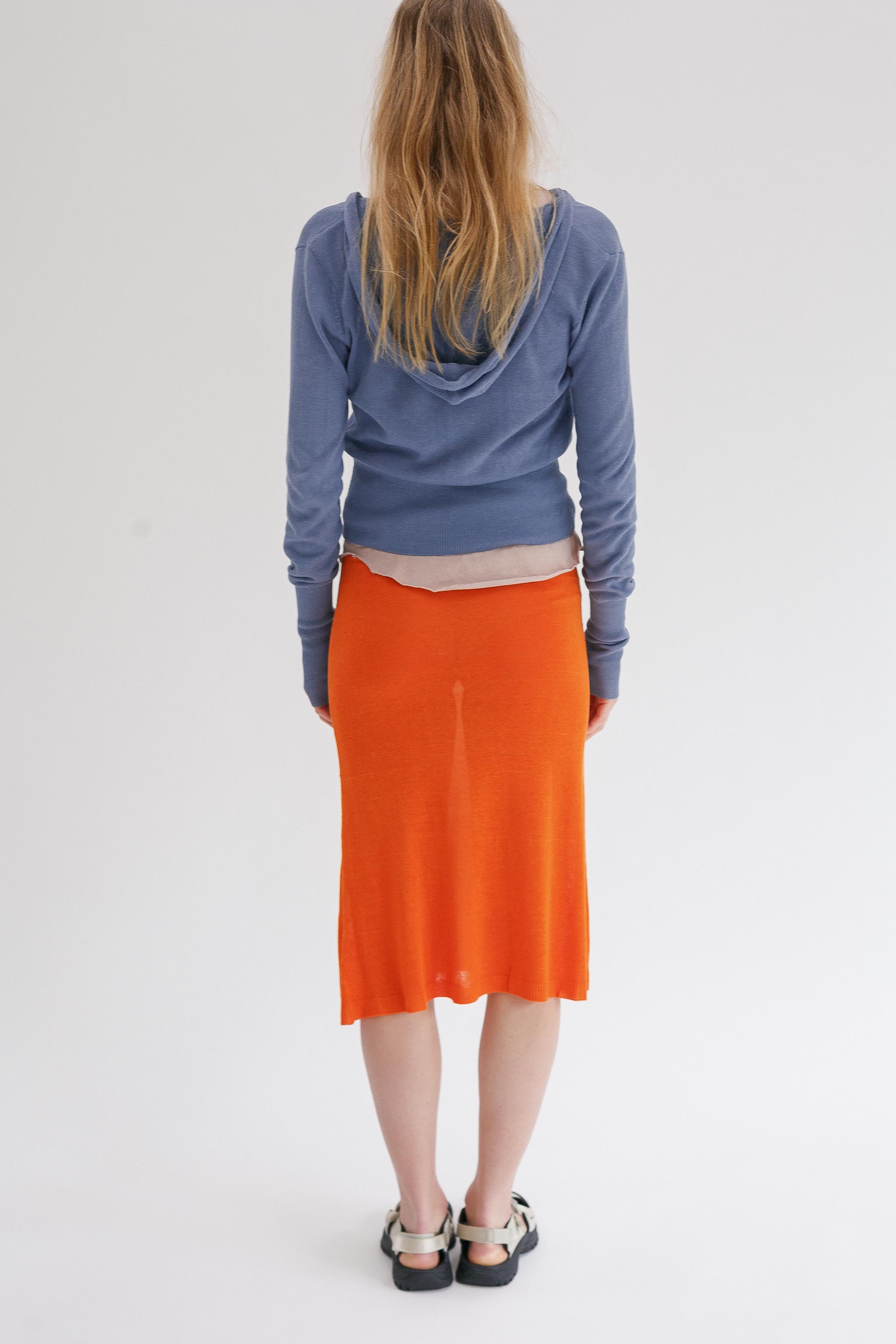 Domus Silk Skirt - Tangelo